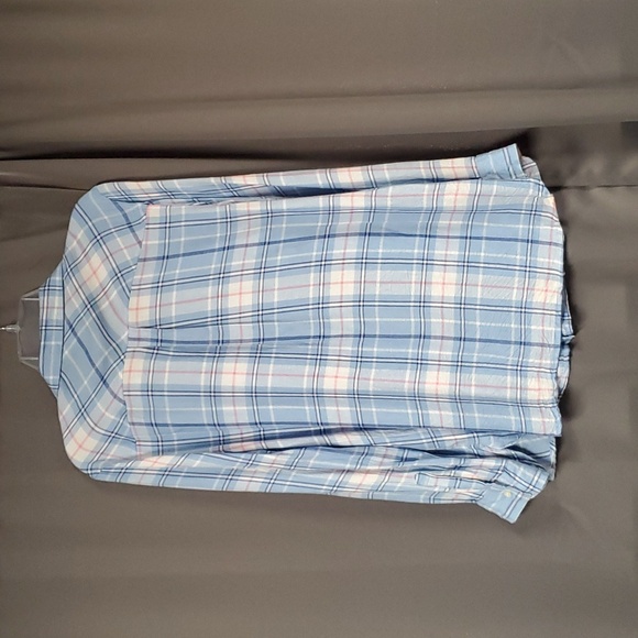 OLD NAVY LARGE BLUE FLANNEL L/S BUTTON DOWN - Picture 3 of 4